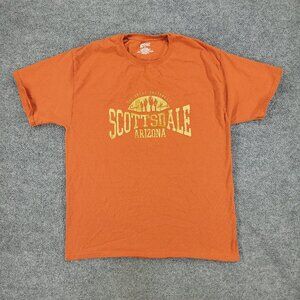 Scottsdale Arizona Shirt Men's Large Orange Graphic Crew Neck Short Sleeve Adult